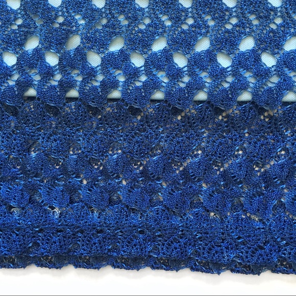 NY Collection Blue Ombré Lace Tunic Top Like New - Picture 2 of 4